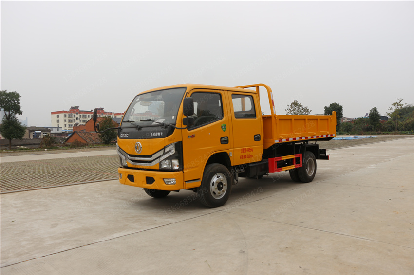 多利卡雙排自卸貨車自卸式垃圾車|CLT5070ZLJEQ6型自卸式垃圾車